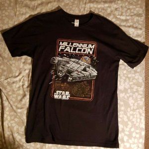 NEW STAR WARS Black Millennium Falcon T Shirt